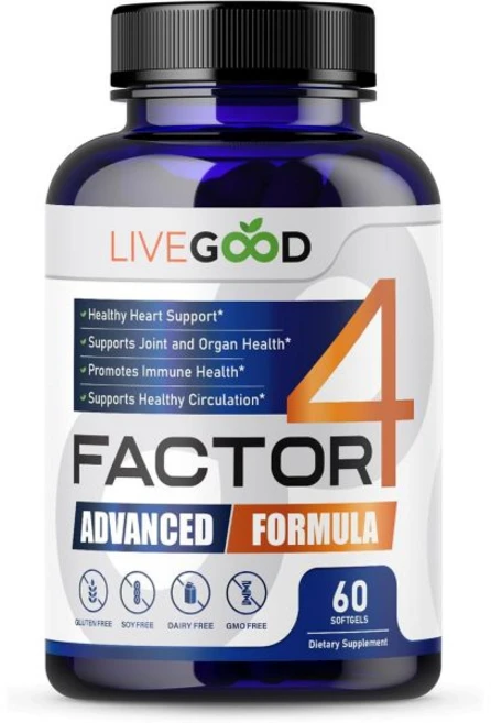 강황 치매 살균 라이브굿™ 팩터4 어유 코엔자임 Q10 마늘 비유전자제품 60캡슐 함유, 1개, 60정 - 쿠팡