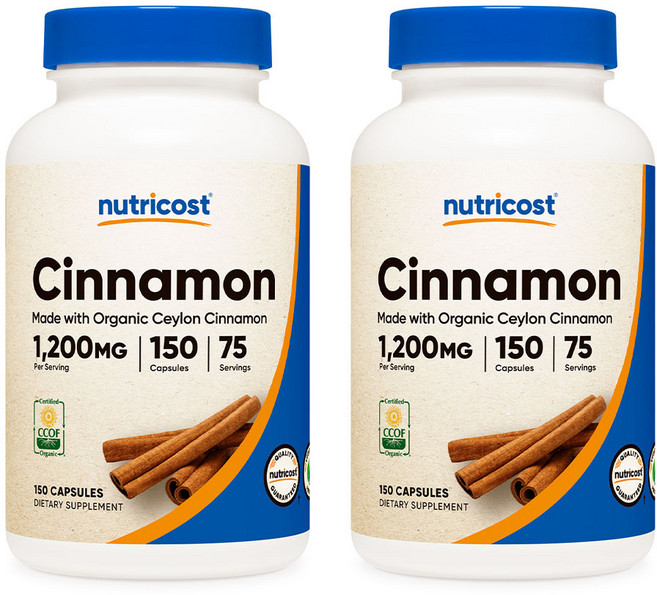 뉴트리코스트 시나몬 1200mg 150캡슐 2병, 2개, 단품, 150정