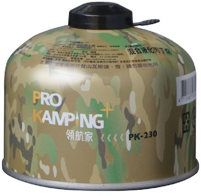 PRO KAMPING 領航家 高山瓦斯罐, 202g, 1罐