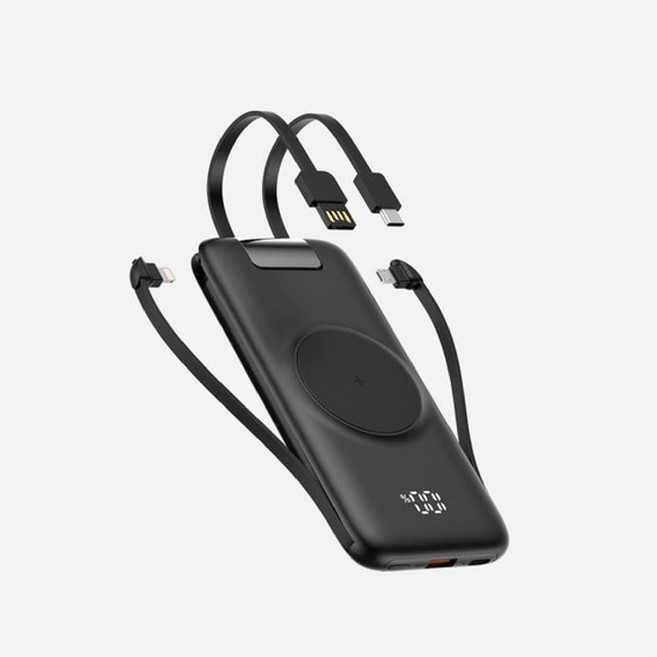 MagSafe 磁吸支架行動電源 10000mAh/20000mAh 22.5W超級快充 PD 20W快充 自帶4線 黑色, P2 Max