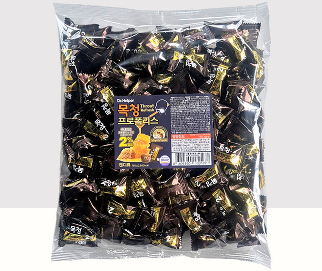 목청 프로폴리스 캔디 750g 건강사탕 목에 좋은 목캔디 (국내 유일 프로폴리스 2% 함유) 대용량, 1개
