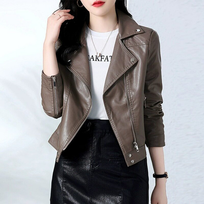 양가죽 여성 가죽자켓 가을 겨울 고급스러운 숏자켓 하객룩 출근룩 스타일리시한 레더 재킷