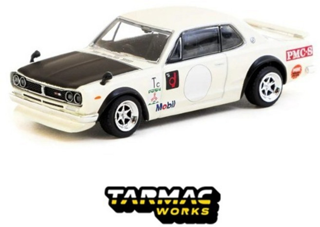 타막웍스 1/64 닛산 스카이라인 2000 GT-R (KPGC10) 화이트 - Lamley Special Edition - GLOBAL64, 1개