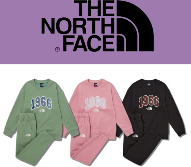 국내매장 정품(백화점) 노스페이스 키즈 공용 상하복세트 트레이닝세트 초등긴팔