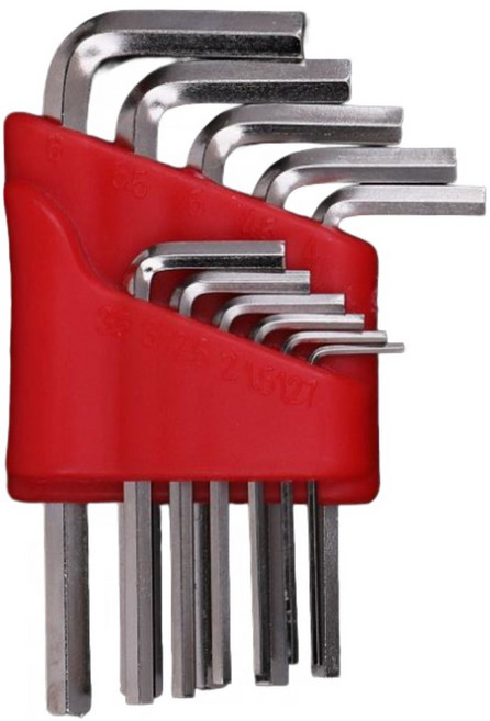 육각렌치 11종세트 L형 짧은 육각렌치 단단하고 컴팩트한 소형 공구세트, 1개