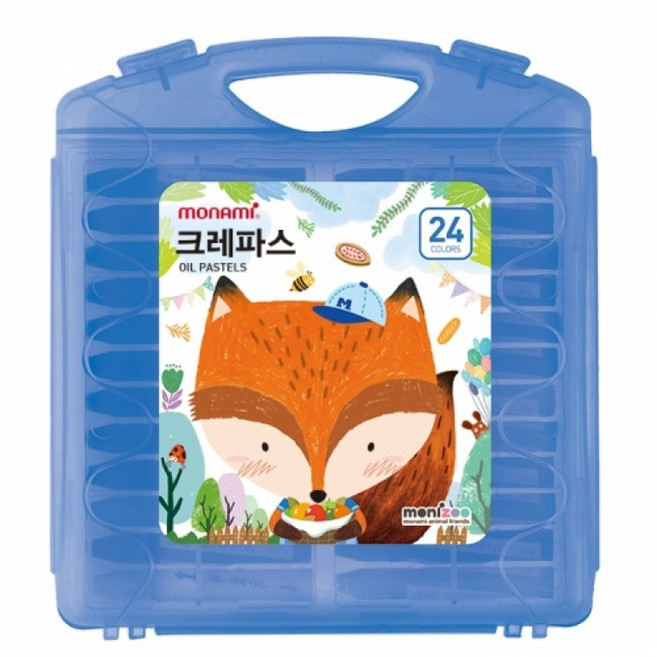모나미 모니주 가방파스 크레파스 24색 블루 새학기 준비물 이름표 견출지 세트, 1개, 상세페이지 참조