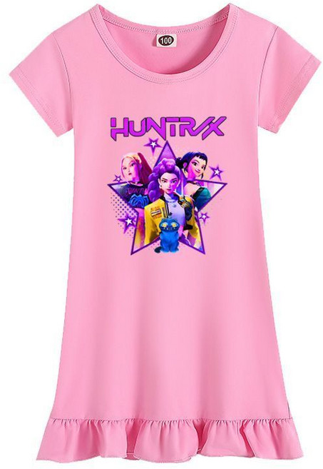 童裝 Kpop 獵魔女團 睡裙 短袖 居家睡裙