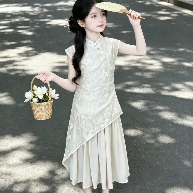 女童國風旗袍裙 夏款兒童連衣裙