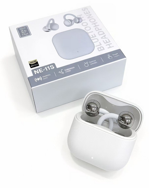 NE-11S掛耳式骨傳導藍牙耳機運動降噪2026新款高音質長續航, 如圖所示, NE-11S白色