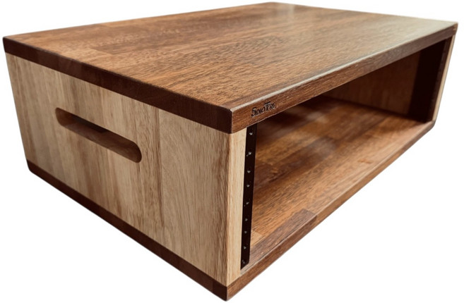 오디오트레 3U 원목 랙케이스 믹스 멀바우 고무나무 우드 오디오랙 이펙터 아웃보드 국내제작, 믹스(멀바우+고무나무)