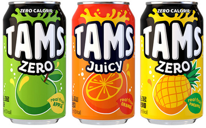 탐스제로 3종세트 16+16+16 사과키위 쥬시오렌지 파인애플 355ml
