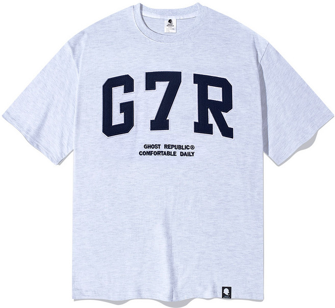고스트리퍼블릭 G7R 아치드 오버핏 반팔티 GT-336