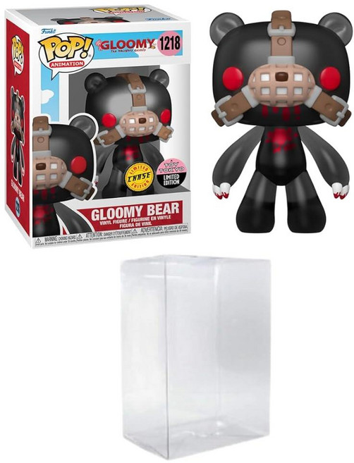 Funko Pop! Animation: Gloomy The Naughty Grizzly - 우울한 곰 체이스 장난감 도쿄 독점 번들 바이런의 다락방 보호대 160077, Funko Pop! Animation: Gloomy T