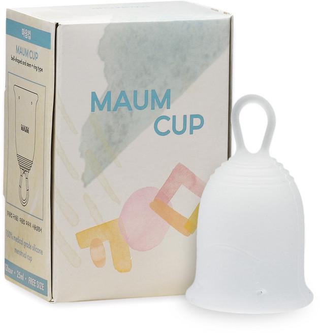 마음컵 100% 의료용 실리콘 생리컵 36ml, 대형, 1개입, 1개