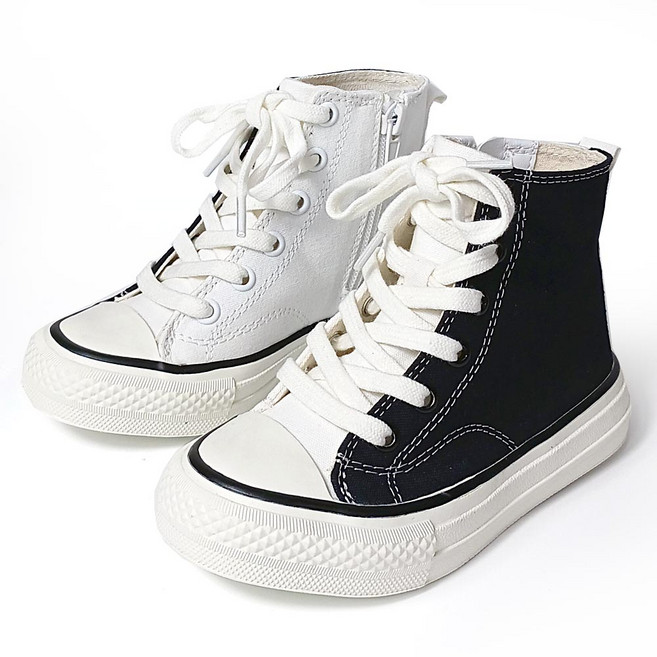 에이치오 캔버스 하이 스니커즈 스쿨 운동화 학생화