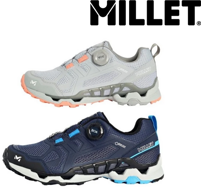밀레 [사계절] 서라운드 고어텍스 소재와 아치형태의 설계로 아웃도어 활동시 편안하게 도와주는 방수 트레킹화