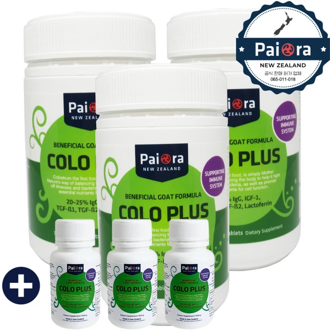 뉴질랜드 초유 산양유 단백질 파이오라 콜로플러스 300정 3통, 3개 - 쿠팡