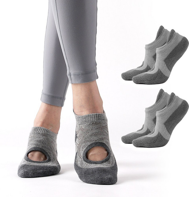 데비 논슬립 투톤 요가양말 3족