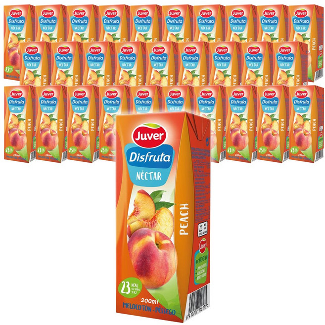 후버 디스프루타 복숭아 피치 주스, 200ml, 30개