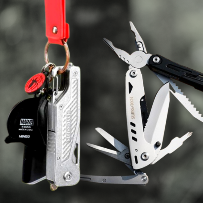 만능 주머니 맥가이버 멀티툴 잭나이프 포켓툴 카라비너 캠핑용 등산용 맥가이버칼, B - ST02, 1개