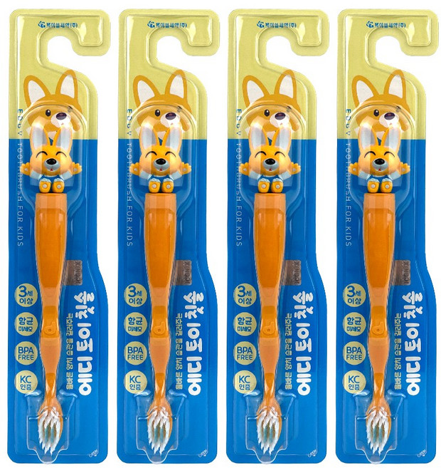 뽀로로 어린이 칫솔, 에디, 1개입, 4개