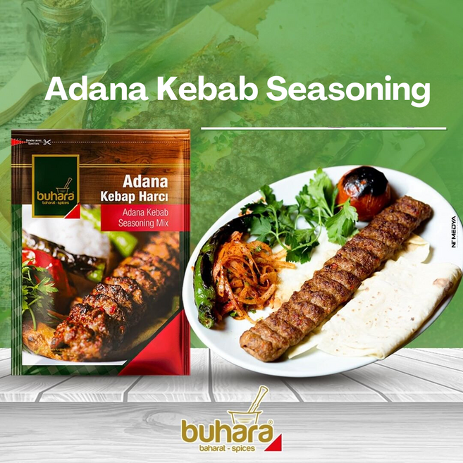 Halal Buhara Adana Kebab Seasoning Mix Authentic Turkish Flavors 부하라 아다나 케밥 시즈닝 믹스 정통 터키의 맛, 1개, 90g