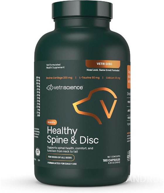 베트리사이언스 헬씨 스파인 디스크 180캡슐 콘드로이친 타우린 닥스훈트 코기 프렌치불독, 1개