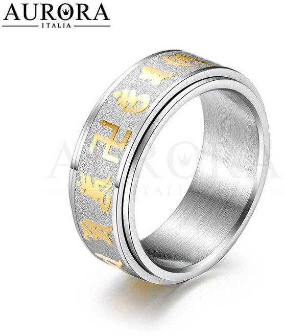 불교 부처님 옴마니반메훔 만자 卍 반지 BUDD-2015