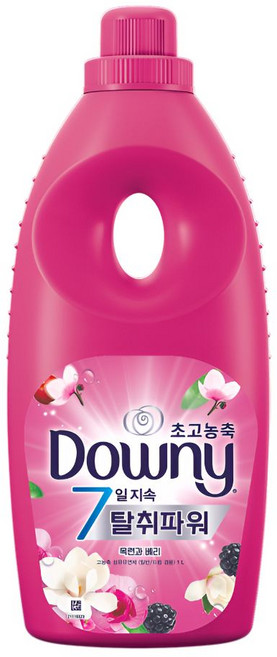 다우니 탈취파워 목련과베리 초고농축 섬유유연제 본품, 1L, 7개