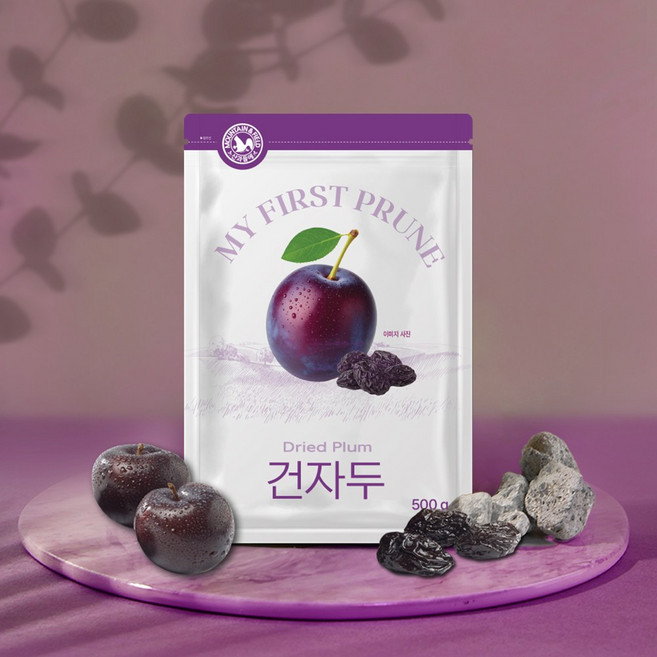 산과들에 건자두 500g 푸룬, 건자두500gx2봉, 2개