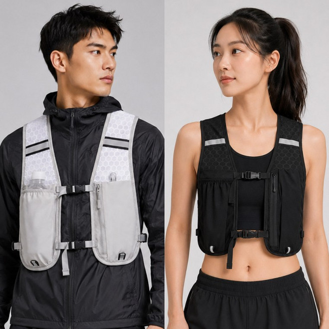 초경량 러닝조끼 수납형 메쉬 러닝베스트 러닝백 트레일러닝 마라톤 조깅 남녀공용, 1개, 상세페이지 참조