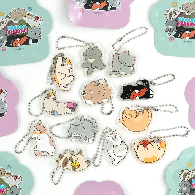 냥냥 랜덤 아크릴 키링ver.1 12종 24p 1세트