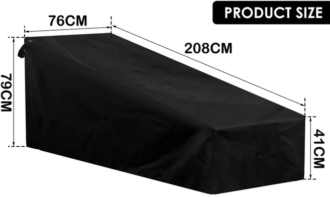 1/5Pcs 야외 라운지 보호 커버 Sunbed 안락 의자 대 한 방수 안티 uv 정원 파티오 가구 새로운, 01 Black, 02 1Pcs, 1개, 1개입