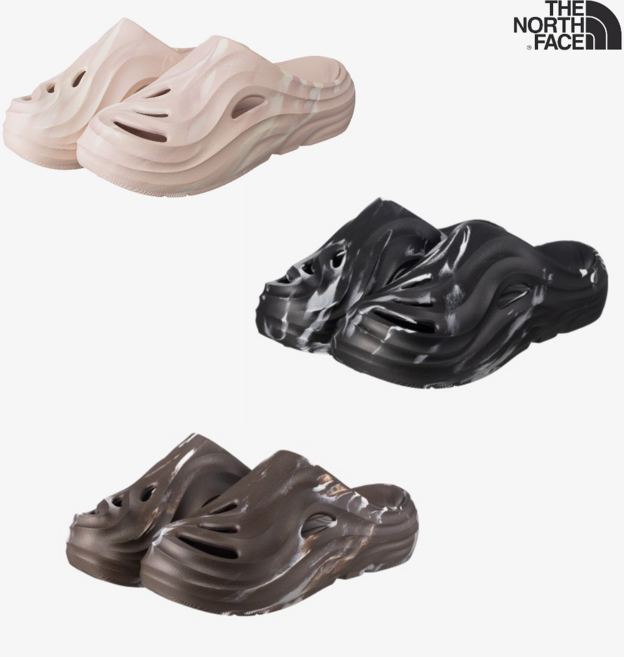 노스페이스 남여 쿠셔닝 내구성 좋은 여름 슬라이드슬리퍼 뮬 커플신발 학생 직장인 실내화