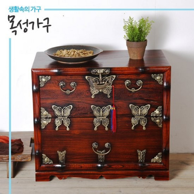 목성고가구 넉넉한수납 고급나비장식오동나무반닫이 대, 없음