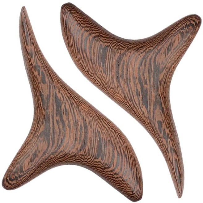 고급 원목 삼각 지압봉 - 2개, 월넛1P + 월넛1P, 1세트