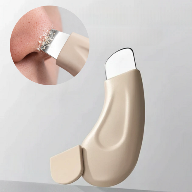 컴팩트한 휴대용 딥클렌징 블랙헤드 스크래퍼, 1개, 베이지