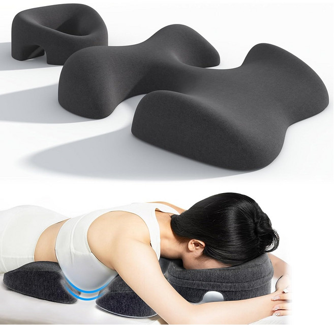얼굴 편안베개 엎드려자는 베개 쿠션 가슴 안면쿠션 마사지샵, 1개, 회색
