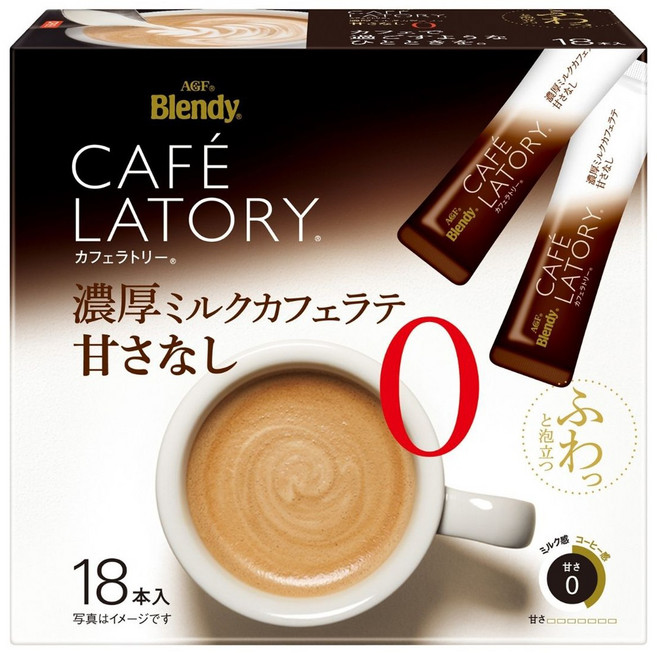 AGF Blendy Cafe Latory厚乳拿鐵隨身包, 18入, 11.3g, 1個