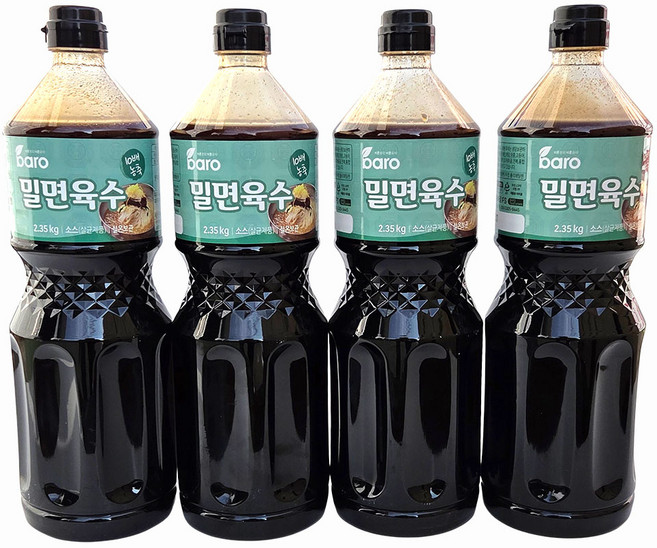 바로 10배희석 밀면육수 부산밀면 냉면 육수 소스 장국, 4개, 2.35kg