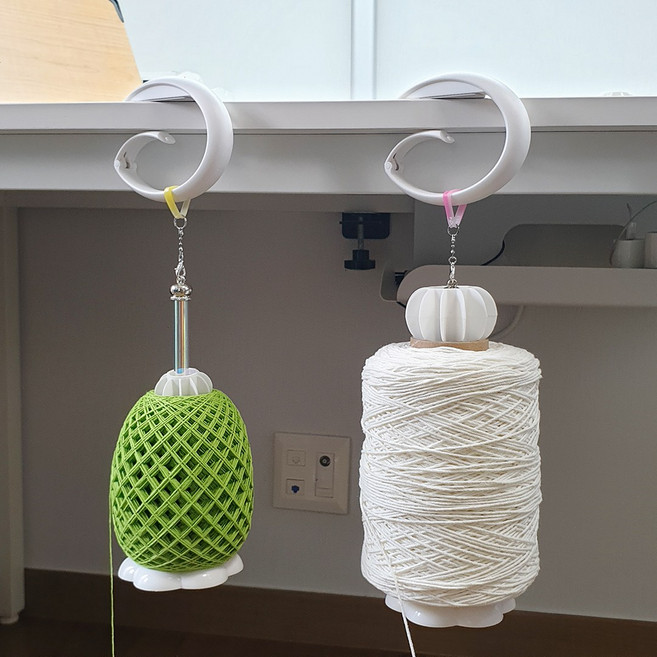 오로라 얀홀더 휴대용걸이세트 뜨개실 홀더 실걸이 울와인더, 선택안함, 투명 얀홀더+휴대용걸이, 1개