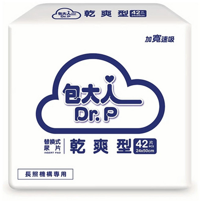 Dr. P 包大人 乾爽型 替換式尿片 加寬速吸, FREE(onesize), 1箱, 336片
