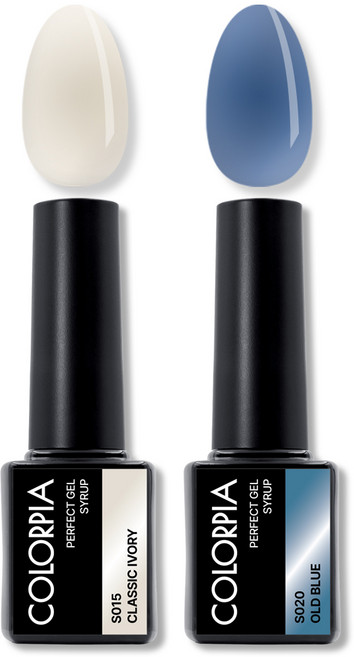 칼라피아 원스텝 퍼펙트젤 시럽 젤네일 세트, 1세트, 03. 클래식아이보리+올드블루