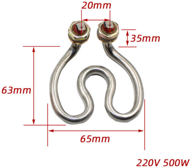 전기 가열 튜브 스테인레스 스틸 구리 침수 히터 요소 커피 포트 빠른 전기 주전자 220V 500W 600W, 1) Stainless Steel 500w