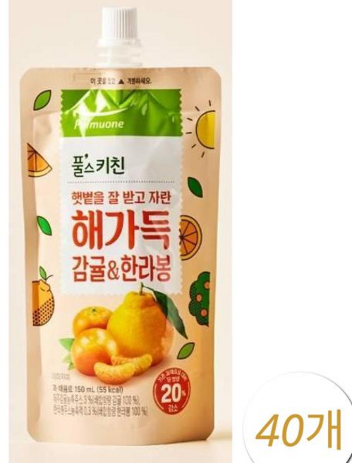 풀스키친 해가득 감귤 & 한라봉 주스, 150ml, 200개
