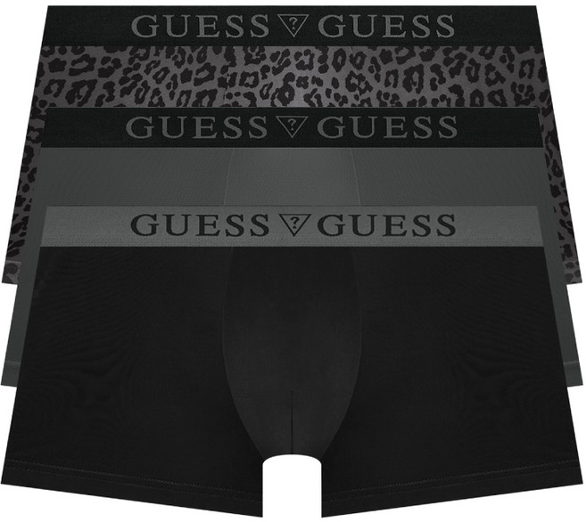 게스언더웨어 다크나잇 호피 드로즈 세트 3PACK (DGY/BK)