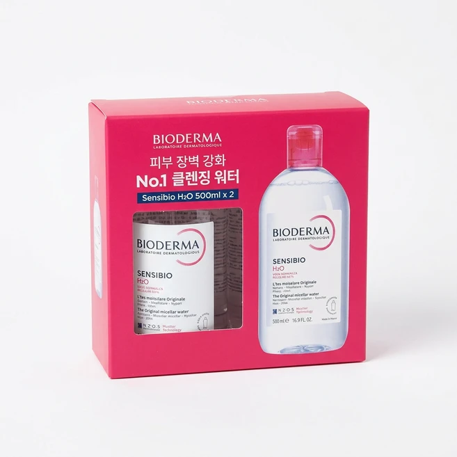 바이오더마 센시비오 H2O 클렌징 워터, 500ml, 2개 - 쿠팡
