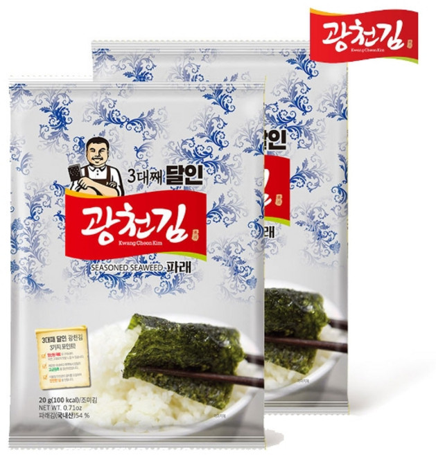 광천김 [광천김] 달인 광천김(파래 전장김) 20g x 20봉, 1개