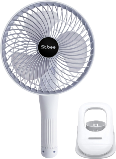 부드러운바람 빅팬 핸디 선풍기 접이식 유모차, 화이트, ST-FS70