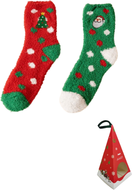 커플 수면양말 크리스마스 선물포장 2개세트